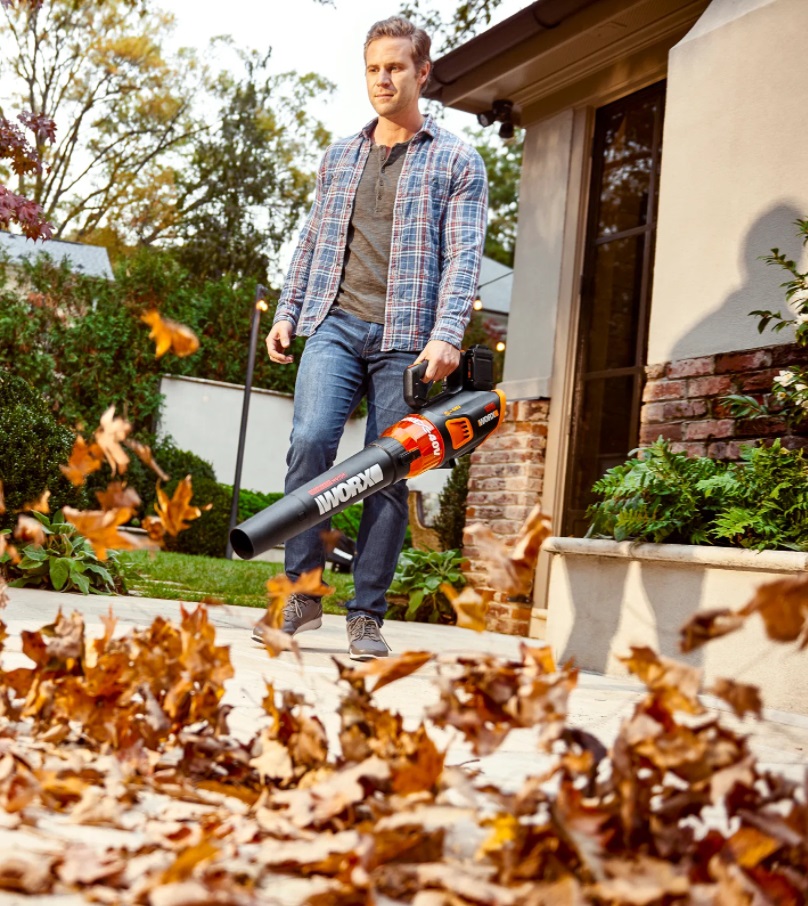 sprzątanie ogrodu z liści